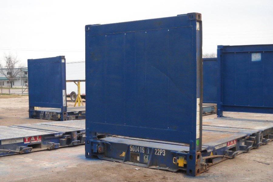 Used cargo-worthy Collapsible Flat Rack shipping container