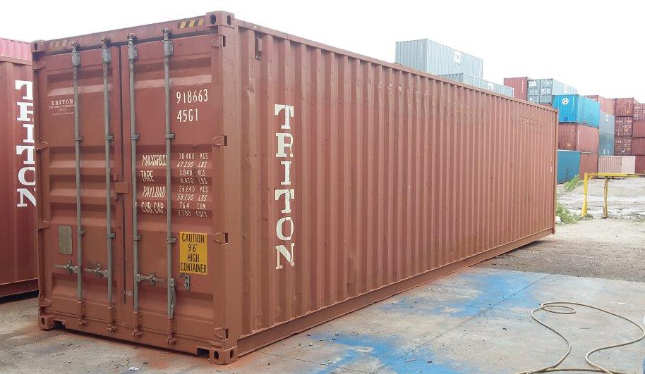 Used cargo-worthy 40' High Cube shipping container