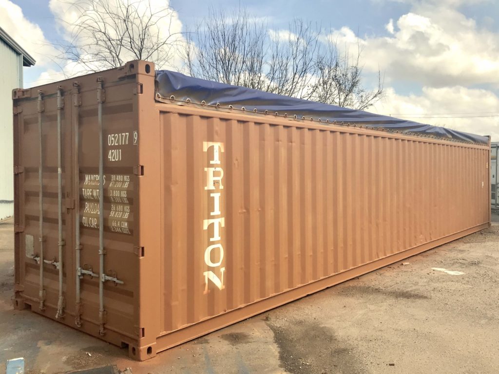 Used cargo-worthy 40' Open Top shipping container